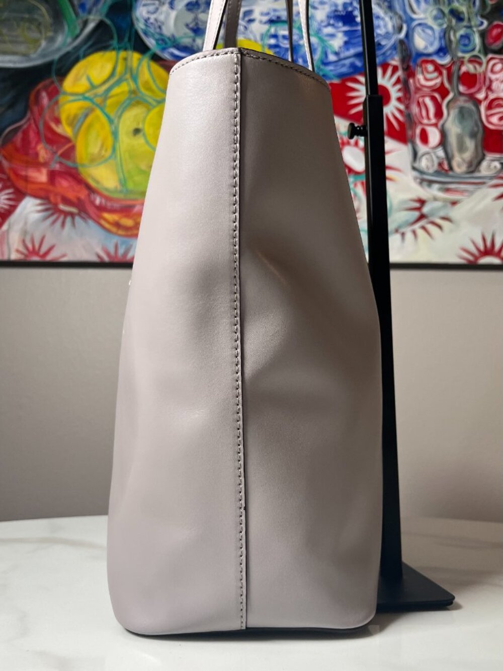 Kate Spade Janie Medium Tote Soft Taupe Smooth Leather WKRU6263 $329 NWT - Picture 4 of 15